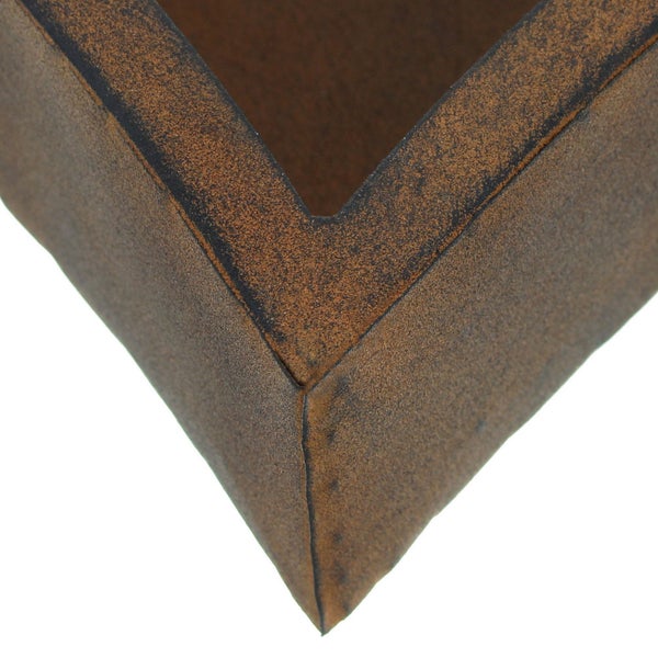 FRANK FLECHTWAREN | Pflanzer Rostherz, 2er Set, METALL, 18 x 5 x 17 cm, 23 x 6 x 23 cm