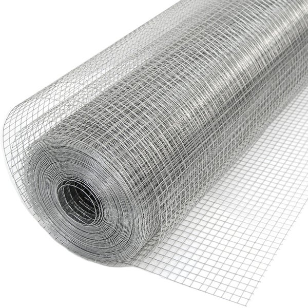 Rolle aus quadratischem Drahtgitter aus Metall.