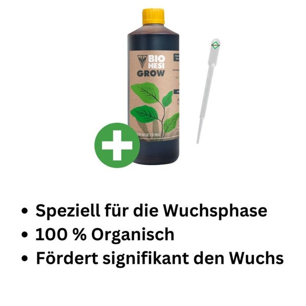 Hesi Bio Grow 5 Liter – Natürlicher Bio-Flüssigdünger für Starkes Wachstum & Gesunde Pflanzen | Vielseitig Für Indoor, Outdoor & Hydrokultur | Umweltfreundlich & Einfach anzuwenden