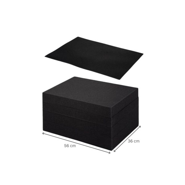 PROREGAL Eurobox NextGen Portable Mit Rasterschaumstoff und Schaumstoffeinlage HxBxT 23,5 x 40 x 60 cm 44 Liter Eurobehälter Transportbox