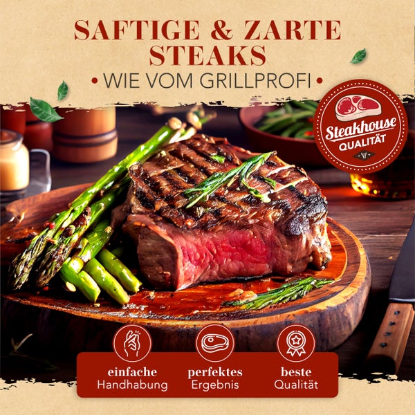 KRUSTENZAUBER 28cm Gusseisenpfanne Induktion Set - Fein Geschliffene Gusseisen Pfanne - Ideale Grillpfanne Induktion, Eisenpfanne, Cast Iron Pan, Bratpfanne, Gusseiserne Pfanne Skillet Gusspfanne