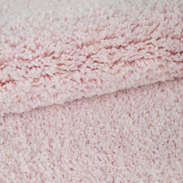 FLOORDIREKT Badematte Sky Soft - Reckteckig - Rutschhemmende Rückseite - Rosa - 70 x 120 cm