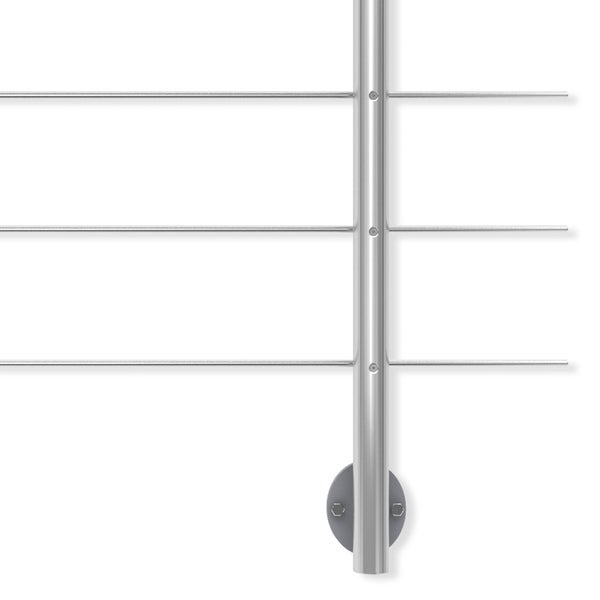 Dolle Brüstungsgeländer zur Wandmontage 1,5m Aluminium mitlaufende Edelstahlstäbe, Pfosten rund, Handlauf Buche versiegelt, rund