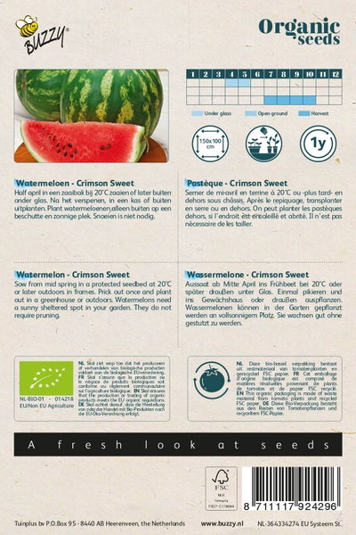 Wassermelone Crimson Sweet Samenpackung