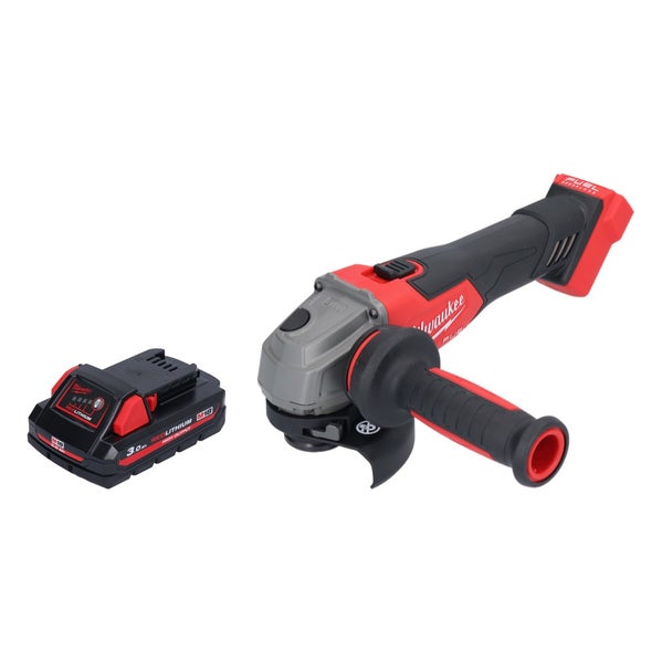 Milwaukee Akku-Winkelschleifer M18 FUEL inklusive RedLithium High Output Akku und Zusatzhandgriff.