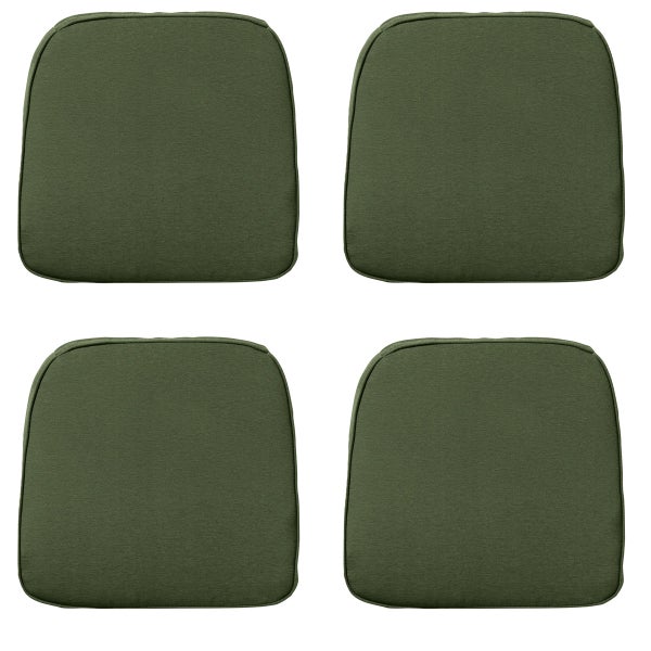 Sitzkissen Korbgeflecht Panama grün - ca. 48x48 cm - 4er-Set