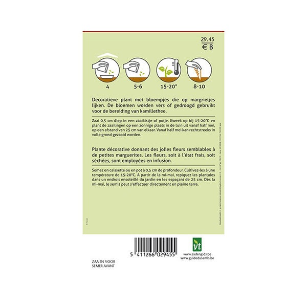 Verpackung von Kamille-Samen