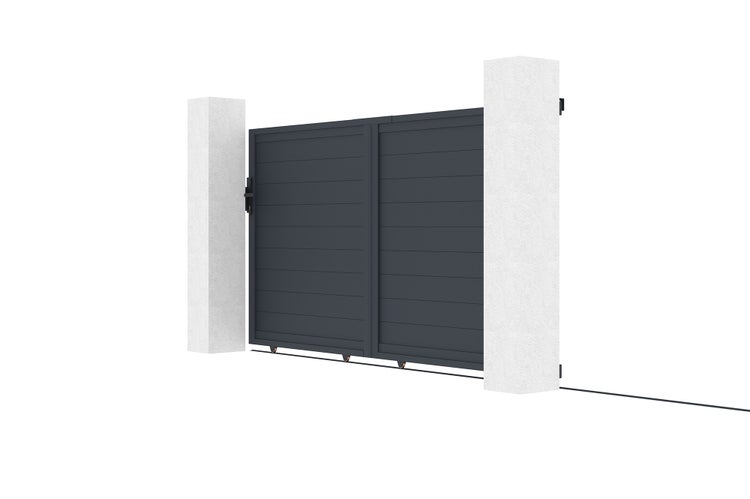 Schiebetor aus aluminium 3m EIGER H.160cm grau