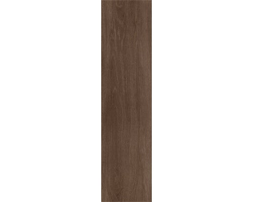Längliches Bodenpaneel mit einer dunklen Holzmaserung.