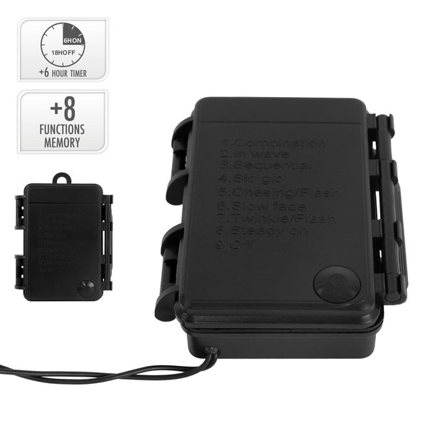 ECD Germany LED Cluster Lichterkette 1,4 m 192 LED Warmweiß, batteriebetrieben, Timer & 8 Modi, Innen/Außen, Weihnachtsbeleuchtung Weihnachtsbaum Büschel Lichterkette Büschellichterkette Büschelkette