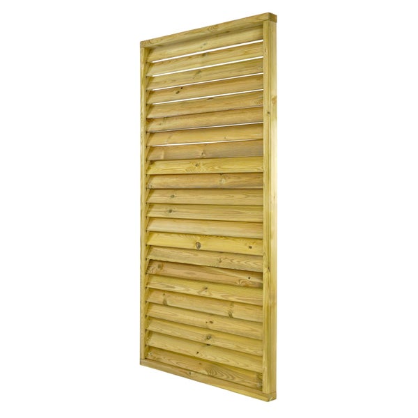 Holzzaun mit Lamellen für den Garten