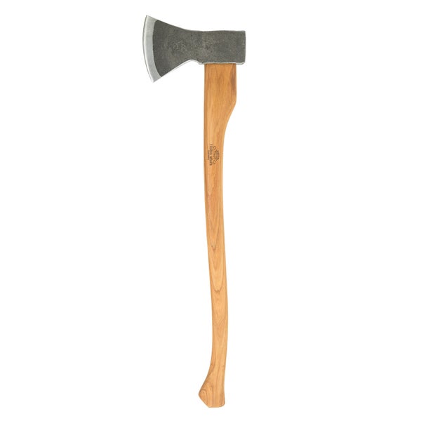 Spaltaxt von Helko Werk mit einem Axtkopf aus Stahl und einem Stiel aus Holz