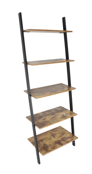 FRANK FLECHTWAREN | Leiterregal Vintage-Charme, METALL, HOLZ, 64 x 34 x 182 cm