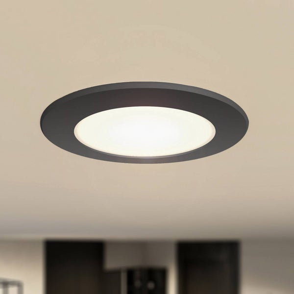 PRIOS LED Rida (Modern) in Schwarz aus Aluminium (1 flammig, ) Badezimmerleuchte