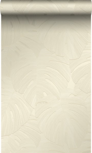 Origin Wallcoverings Tapete tropische Blätter Hellbeige - 0.53 x 10.05 m - 348023