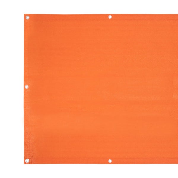 FLOORDIREKT Balkonsichtschutz - Einfarbig - Orange - Witterungsbeständig - 90 x 500 cm