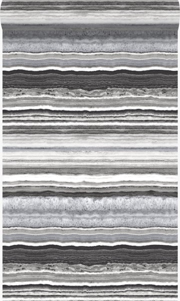Origin Wallcoverings Tapete Marmor-Optik Schwarz und Weiß - 53 cm x 10.05 m - 337238