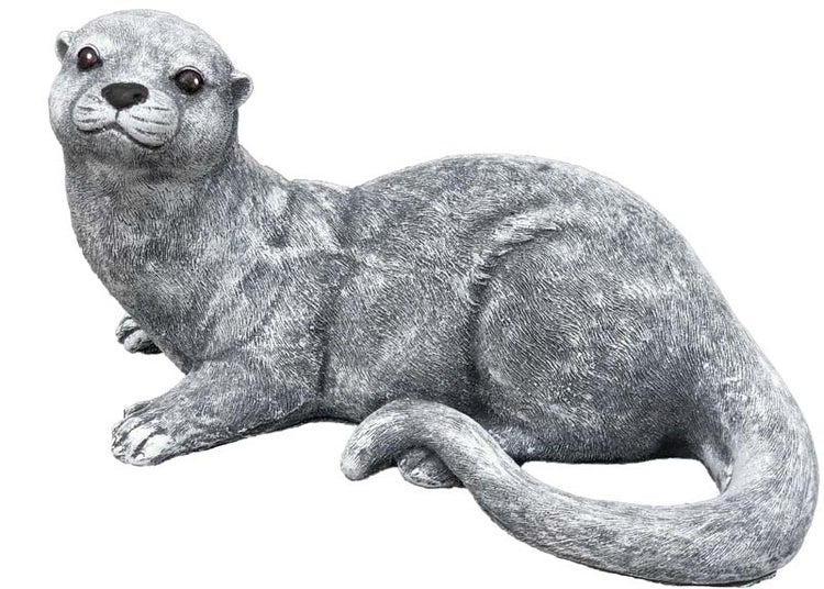 Steinfigur Fischotter für den Garten als Dekoration