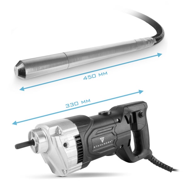 Stahlwerk Betonrüttler mit den Maßen 450 mm und 330 mm