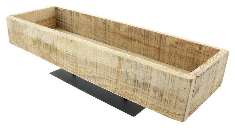 FRANK FLECHTWAREN | Dekoboard Rustikal, PINIE, 45 x 15 x 13 cm, ohne Deko