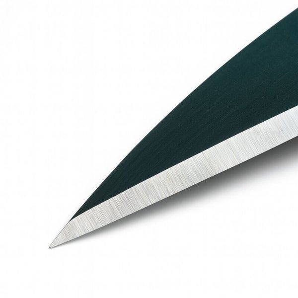 Nahaufnahme einer Gartenschere mit scharfer Klinge.