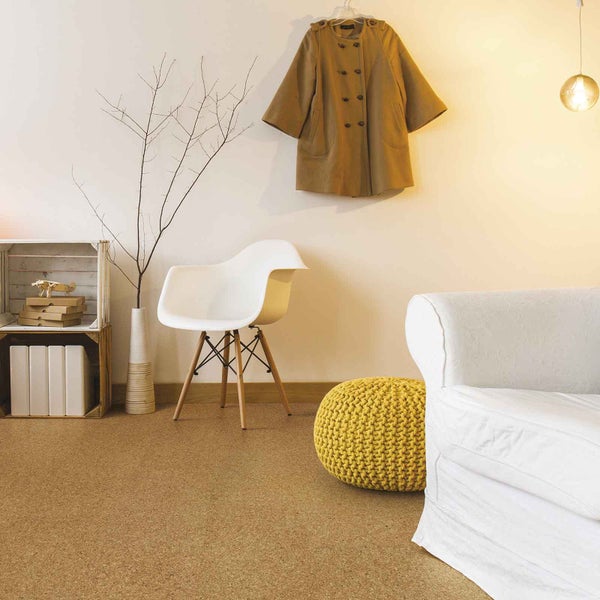 Korkboden mit Klicksystem Korkfußboden Natur für Kinderzimmer und Schlafzimmer Korkplatte für Boden matt lackiert