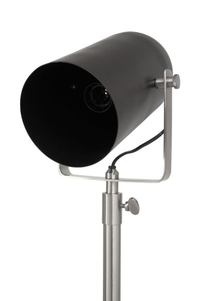 Moderne Stehlampe im Loft Studio Look in Schwarz Silber 195 | Wohnzimmer Esszimmer Leuchte
