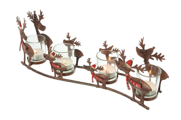 FRANK FLECHTWAREN | Stecker Santa mit Laterne, METALL, 21 x 0,5 x 53 cm