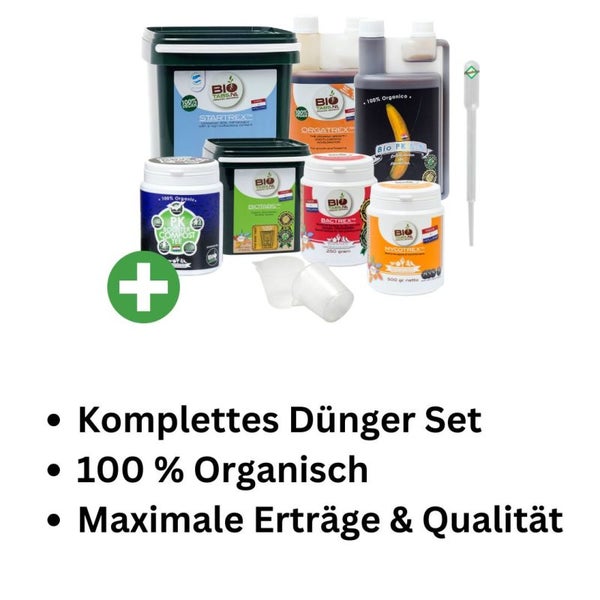 BioTabs 7-teiliges XL Dünger-Set – Komplett biologisches Starterpaket mit Startrex, Mycotrex, Bactrex, Biotabs, Compost Tea, Bio PK 5-8 & Orgatrex – Für nachhaltiges Wachstum & lebendige Böden – Indoor & Outdoor geeignet