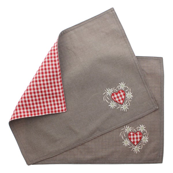 FRANK FLECHTWAREN | Platzmatte Alpenglück, 2er Set, POLYESTER, 45 x 35 cm