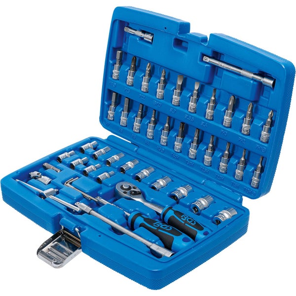 BGS Steckschlüssel-Satz Antrieb 6,3 mm (1/4) 46tlg. - 2146