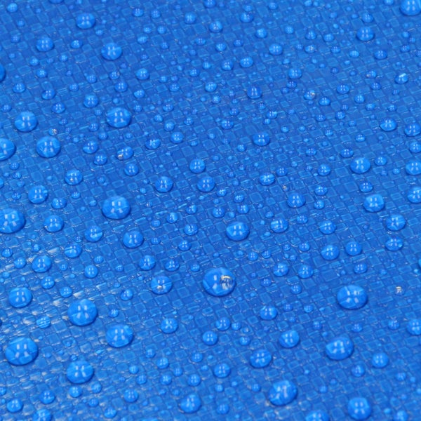ECD Germany Abdeckplane Gewebeplane mit Ösen 1,5x12m 18m² 260g/m² Blau aus Polyethylen Schimmelresistent Wasserdicht Reißfest Schutzplane Bootsplane Gartenplane Holzplane Plane Gartenmöbel Pool Auto