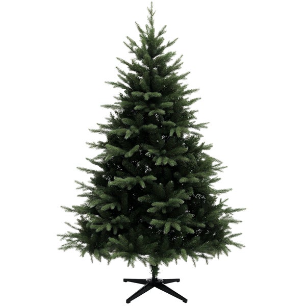 Künstlicher Weihnachtsbaum mit stabilem Ständer für die festliche Dekoration.
