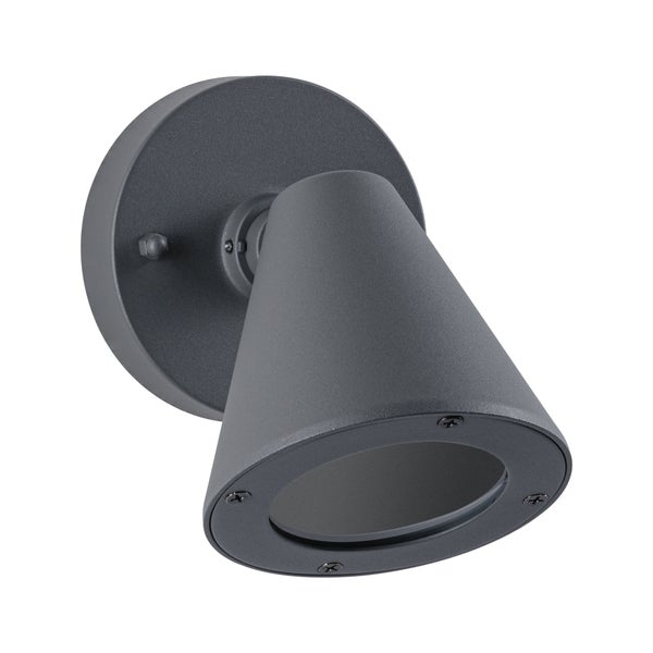 Außenwandleuchte Trian seewasserresistent IP44 rund 100x125mm max. 35W 230V Anthrazit Aluminium