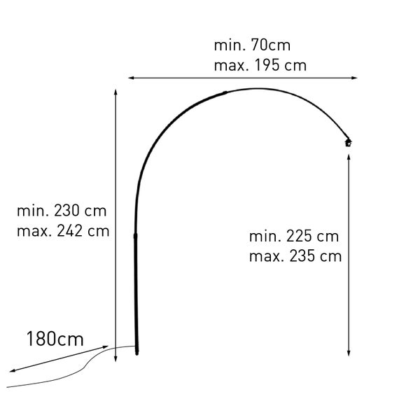 Bogen für XXL Bogenlampe Messing