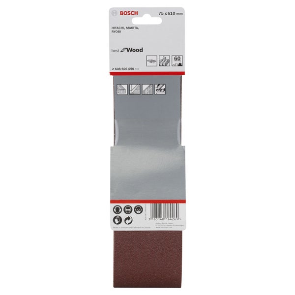 Bosch PRO X440 Schleifband 75 x 610 mm 60 - 2608606090