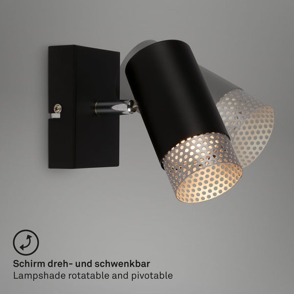 Spotlight, black-chrome matt, excl. 1xGU10/max.9W