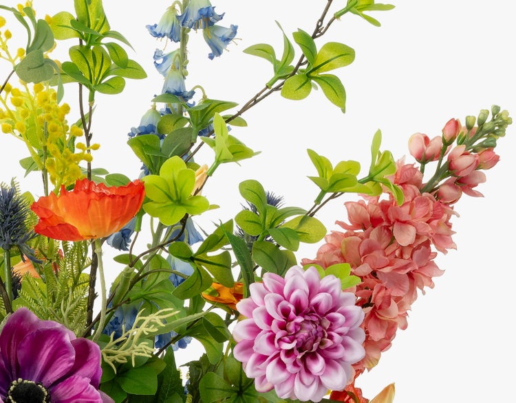 Unechter Blumenstrauß Feme, bunt, 90cm, Ø55cm - Künstlicher Blumenstrauß