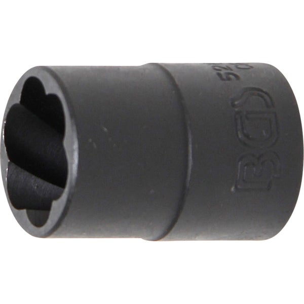 BGS Spiral-Profil-Steckschlüssel-Einsatz / Schraubenausdreher Antrieb Innenvierkant 12,5 mm (1/2) SW 16 mm - 5266-16