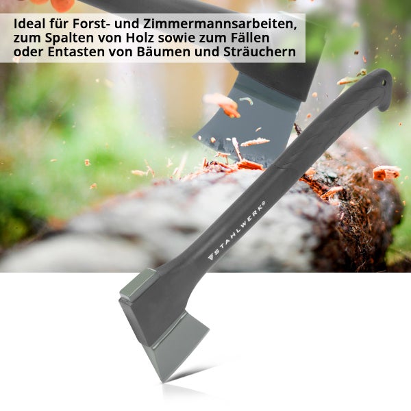Graue Axt von STAHLWERK zum Spalten von Holz
