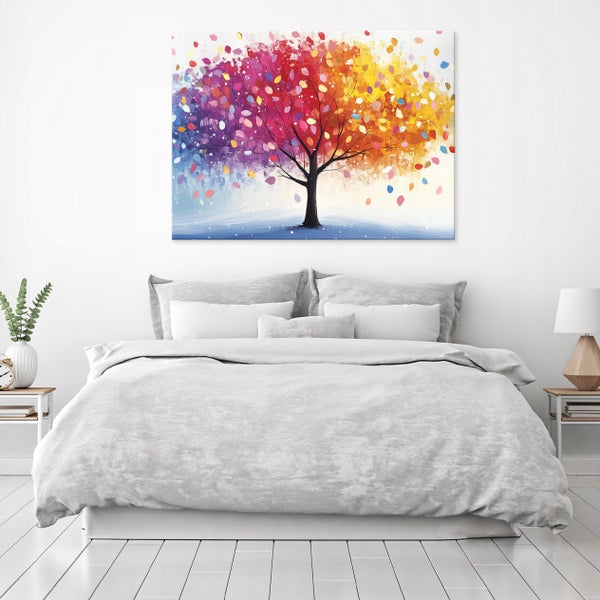 Bilder Abstrakt Baum Leinwandbild Wandbild Wanddeko Wohnzimmer 100X70 cm