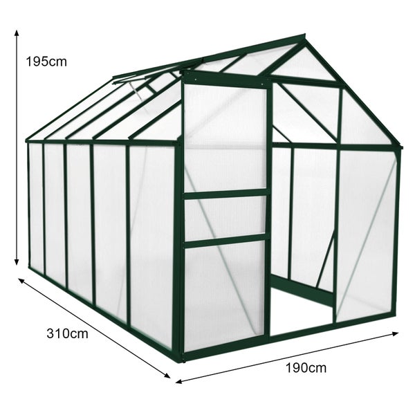 Gewächshaus 1.9m x 3.1m ohne Sockel