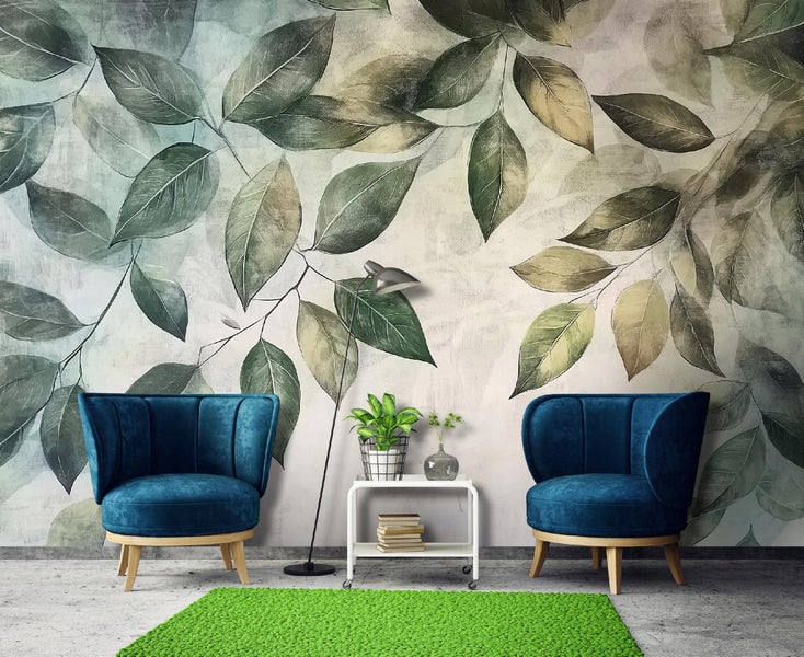 Fototapete Blätter Grün Natur Wohnzimmer Vlies Tapete 300x210 cm