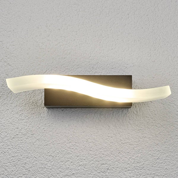 Lindby LED Wandlampe aussen graphit, Wandleuchte außen Außenleuchte IP44 Außenlampe Außenwandleuchte Gartenlampe Aussenleuchte Garten