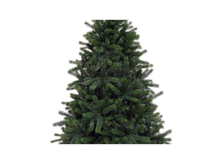 Detailansicht der Zweige eines künstlichen Weihnachtsbaums mit Nadeln