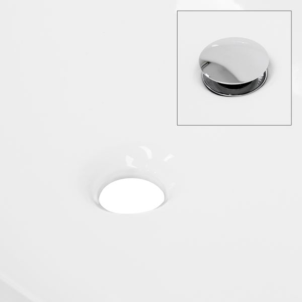ML-Design Waschbecken Keramik Weiß glänzend Ø42x13,5 cm inkl. Ablaufgarnitur, Diamant Design, Aufsatzwaschbecken ohne Überlauf, Moderne Waschtisch Waschschale Waschplatz Handwaschbecken für Badezimmer
