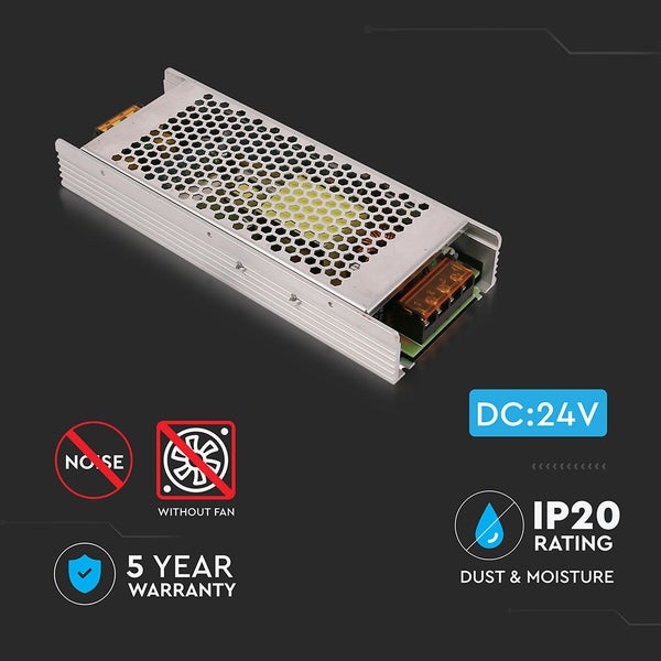 Netzteil mit 24 Volt Gleichstrom, geräuscharm, ohne Lüfter, fünf Jahre Garantie und Schutzart IP20