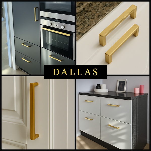 Möbelgriff Stangengriff Dallas lochabstand  96 mm Edelstahl Gold Set 10