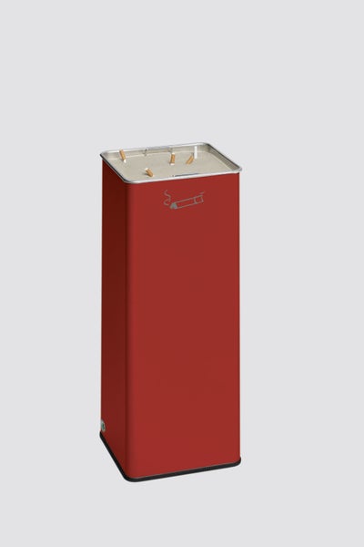 PROREGAL Robuster Ascher Mit Herausnehmbarem Sandsieb Für Eingangsbereiche HxBxT 66,5 x 26 x 26 cm Verzinkter Stahl Rot