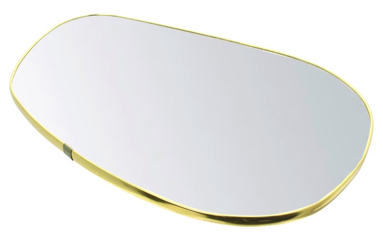 FRANK FLECHTWAREN | Wandspiegel Gold, MDF, GLAS, KUNSTSTOFF, 36 x 1,5 x 52 cm